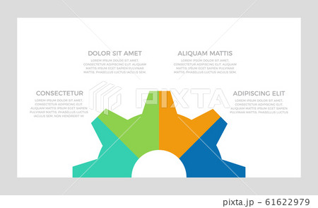 Set of turquoise and green, orange, blue elements for infographic presentation slides with charts, graphs, timeline 61622979