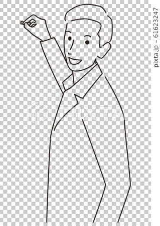 Line drawing, commentary, seminar, male, monochrome Line drawing, commentary, seminar, male, monochrome 61623247