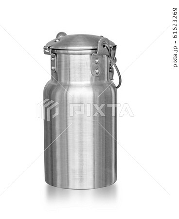 aluminium milk can on white aluminium milk can on white 61623269