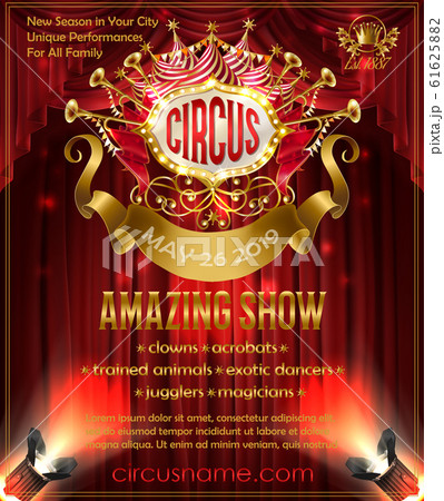 advertising poster for circus amazing show 61625882