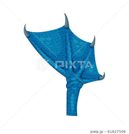 Animal Paw Isolated on White Background Vector Element. Membranous Foot with Sharp Claws Animal Paw Isolated on White Background Vector Element. Membranous Foot with Sharp Claws 61627506