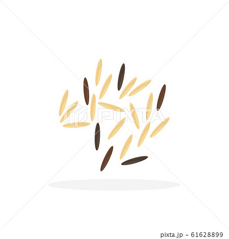 Rice grains icon flat style 61628899