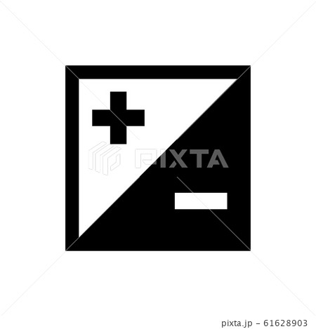 Plus and minus icon. Simple design 61628903