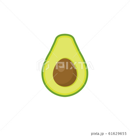 Avocado flat style isolated on white background Avocado flat style isolated on white background 61629655