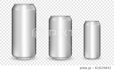 Realistic aluminum cans.  61629842