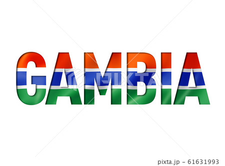 gambian flag text font 61631993
