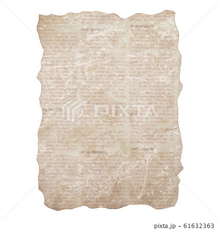 Sheet of torn newspaper isolated on white 61632363