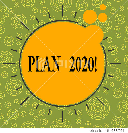 Writing note showing Plan 2020. Business photo 61633761