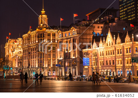《上海》上海租界の洋館・外灘の夜景 61634052