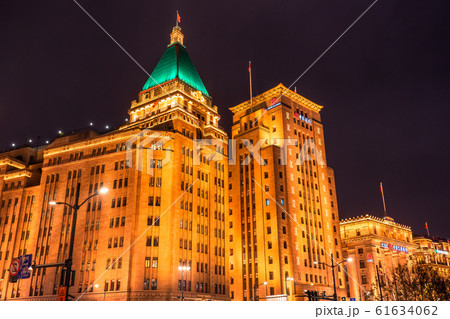 《上海》上海租界の洋館・外灘の夜景 61634062