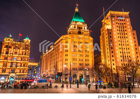 《上海》上海租界の洋館・外灘の夜景 61634076
