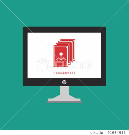 Bug in computer icon, error, bug or scam detected, 61634911