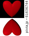 Red Heart on White and Black 61636744