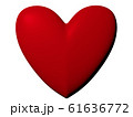 CG figure of red heart, on transparent background. 61636772