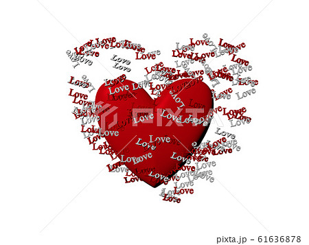 CG of Red Heart and Words Love CG of Red Heart and Words Love 61636878