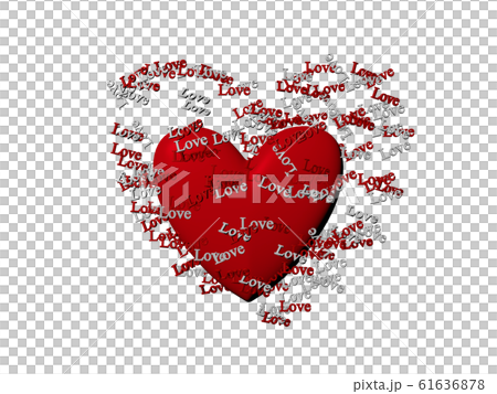 CG of Red Heart and Words Love CG of Red Heart and Words Love 61636878