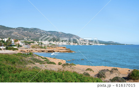 Playa del Moro beach in Alcossebre, Spain. 61637015