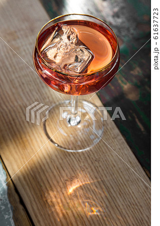 Cocktail with ice. The cuisine of Tel Aviv. Cocktail with ice. The cuisine of Tel Aviv. 61637723