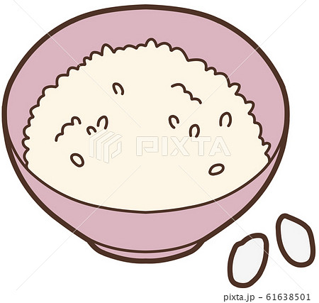米 ご飯 精白米のイラスト素材