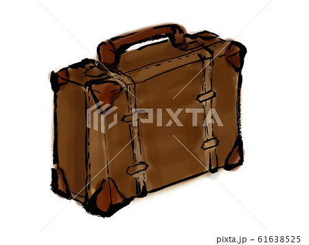 トランク カバン 旅行 旅行カバン 革 鞄 スーツケース 古い レトロ クラッシック クラシック レのイラスト素材