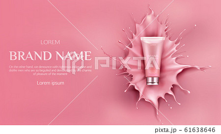 Cosmetics bottle mockup, beauty cosmetic product 61638646