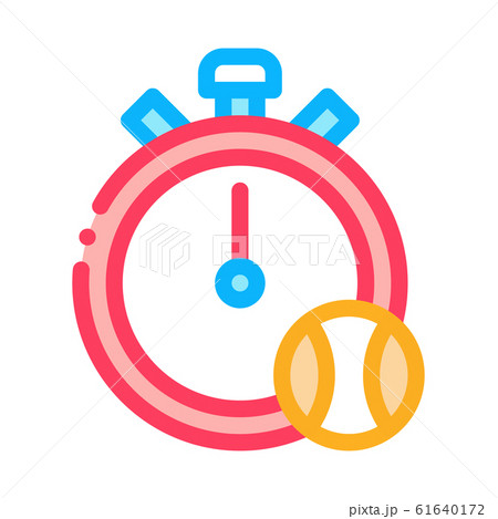 Stopwatch Ball Icon Vector Outline Illustration 61640172