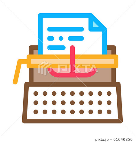 Writer Typewriter Icon Vector Outline Illustration Writer Typewriter Icon Vector Outline Illustration 61640856