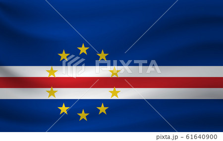 Waving flag of Cabo Verde. Vector illustration 61640900