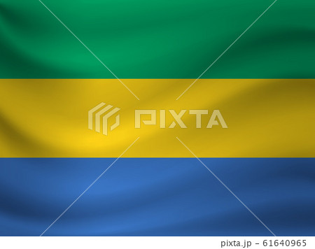 Waving flag of Gabon. Vector illustration Waving flag of Gabon. Vector illustration 61640965