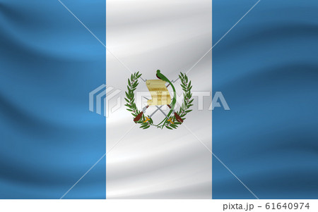 Waving flag of Guatemala. Vector illustration 61640974