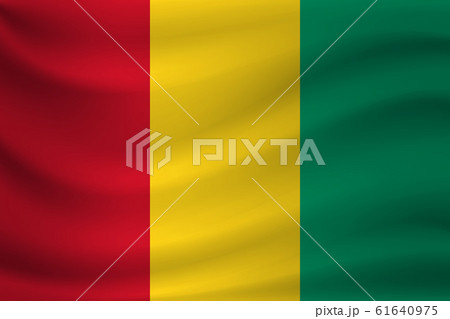 Waving flag of Guinea. Vector illustration 61640975