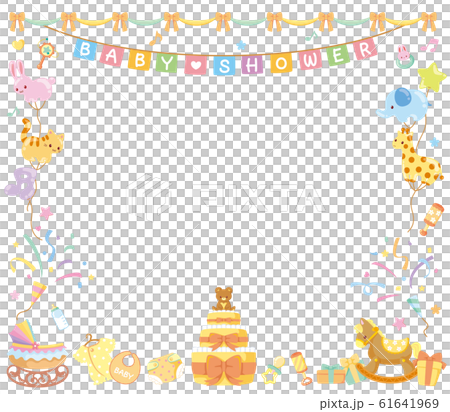 Baby Shower Frame Baby Stock Illustration 61641969 Pixta