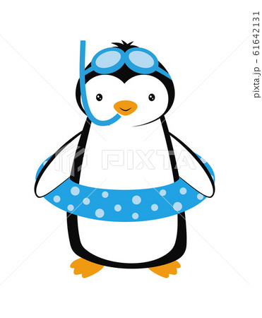 Cartoon card with penguin. Summer with penguin 61642131