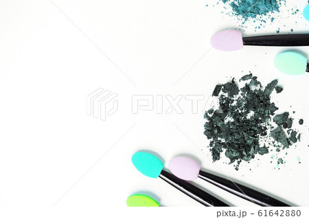 Professional makeup brush on colorful background 61642880
