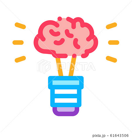 Brain Idea Lamp Icon Vector Outline Illustration Brain Idea Lamp Icon Vector Outline Illustration 61643506