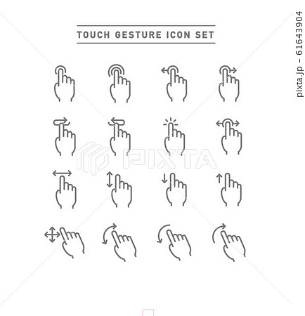 TOUCH GESTURE ICON SET 61643904