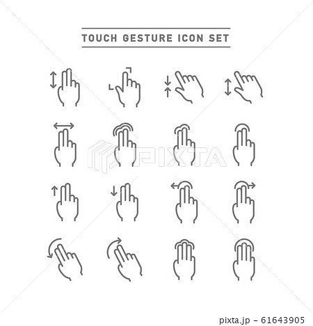 TOUCH GESTURE ICON SET TOUCH GESTURE ICON SET 61643905