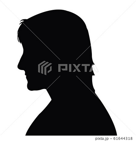 a woman head silhouette vector 61644318