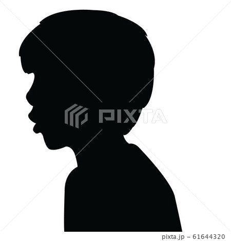 a boy head silhouette vector 61644320