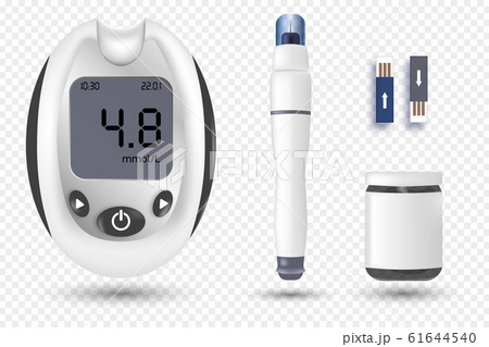 Realistic glucometer. Vector 61644540