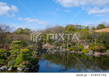 万博記念公園 日本庭園の写真素材