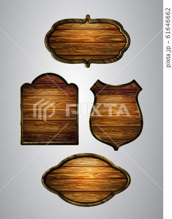 Vector realistic illustration of wooden signboard Vector realistic illustration of wooden signboard 61646662