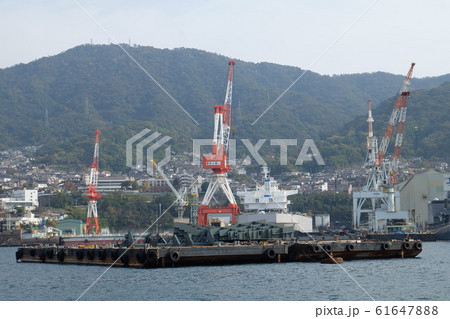 海上から見たJMU呉事業所 61647888