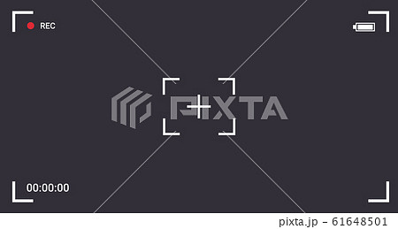 camera screen viewfinder frame and focus rec or recording online video live stream horizontal camera screen viewfinder frame and focus rec or recording online video live stream horizontal 61648501