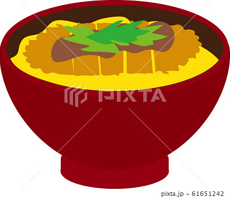 カツ丼のイラスト素材