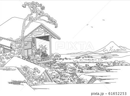 葛飾北斎イメージ礫川雪ノ旦線 61652253