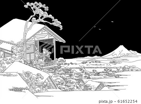 葛飾北斎イメージ礫川雪ノ旦線2 葛飾北斎イメージ礫川雪ノ旦線2 61652254