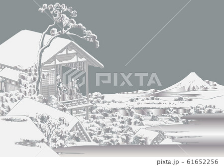 葛飾北斎イメージ礫川雪ノ旦銀2 葛飾北斎イメージ礫川雪ノ旦銀2 61652256