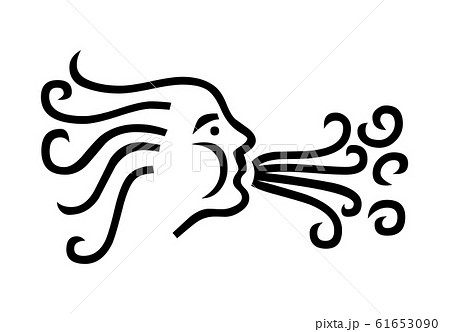 Black wind symbol for banner, general design print 61653090
