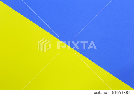 Yellow and blue of Cardboard art paper. 61653306